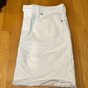 Never worn J Crew Mercantile raw hem denim skirt